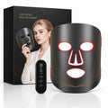 FSA, HSA Eligible Face Mask Light Therapy, LED Red Light Therapy Mask with 850Nm near Infrared, Acne Treatment,4 Lights Program Treatments for Face