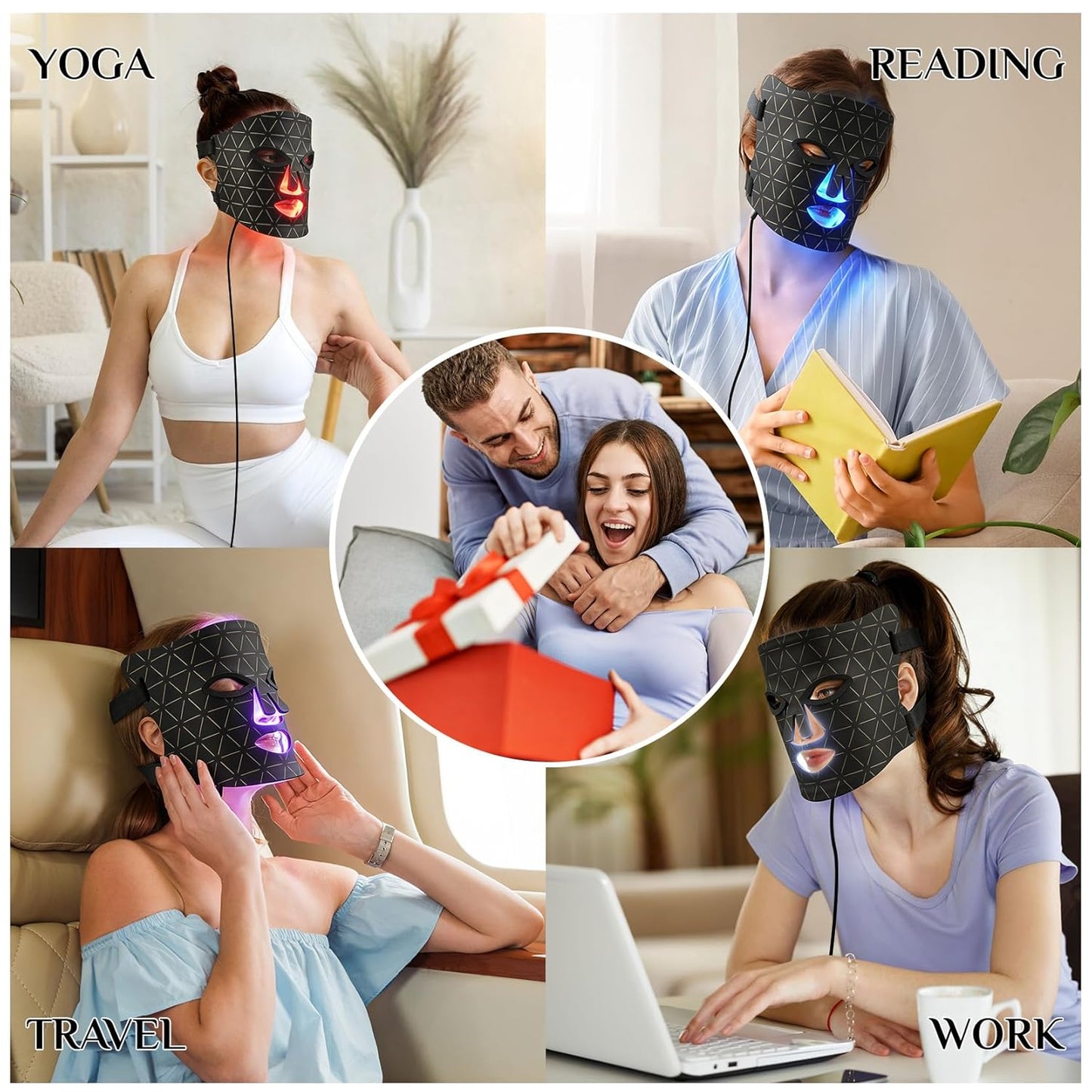 Red Light Therapy Mask for Face, LED Face Mask Light Therapy with Red 630±5Nm & NIR 830Nm, Body Beauty Machine for Care at Home