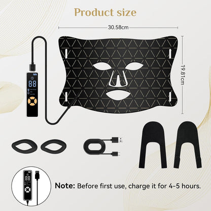 Red Light Therapy Mask for Face, LED Face Mask Light Therapy with Red 630±5Nm & NIR 830Nm, Body Beauty Machine for Care at Home