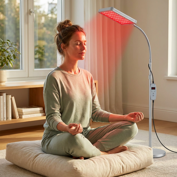 Red Light Therapy Panel Built for Wellness Routines, 660nm & 850nm Dual Wavelengths, Stand Included, Skin & Muscle Support