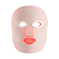 Red Light Therapy Mask, Red Light Therapy for Face, 7 Colors LED Facial Mask for Wrinkle Remove & anti Aging, Skin Care Home Travel Use,Pink (Upgraded Version) — Studio Shot