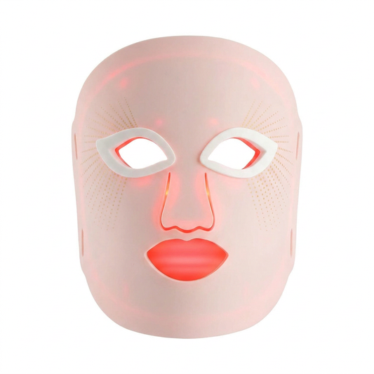 Red Light Therapy Mask, Red Light Therapy for Face, 7 Colors LED Facial Mask for Wrinkle Remove & anti Aging, Skin Care Home Travel Use,Pink (Upgraded Version) — Studio Shot
