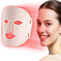 Red Light Therapy Mask, Red Light Therapy for Face, 7 Colors LED Facial Mask for Wrinkle Remove & anti Aging, Skin Care Home Travel Use,Pink (Upgraded Version)