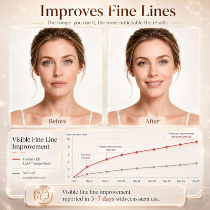 FSA, HSA Eligible Face Mask Light Therapy, LED Red Light Therapy Mask with 850Nm near Infrared, Acne Treatment,4 Lights Program Treatments for Face